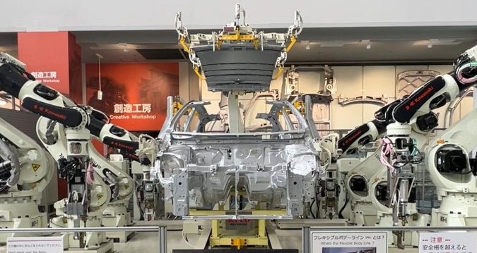 Toyota Museum : étape de fabrication d'une voiture