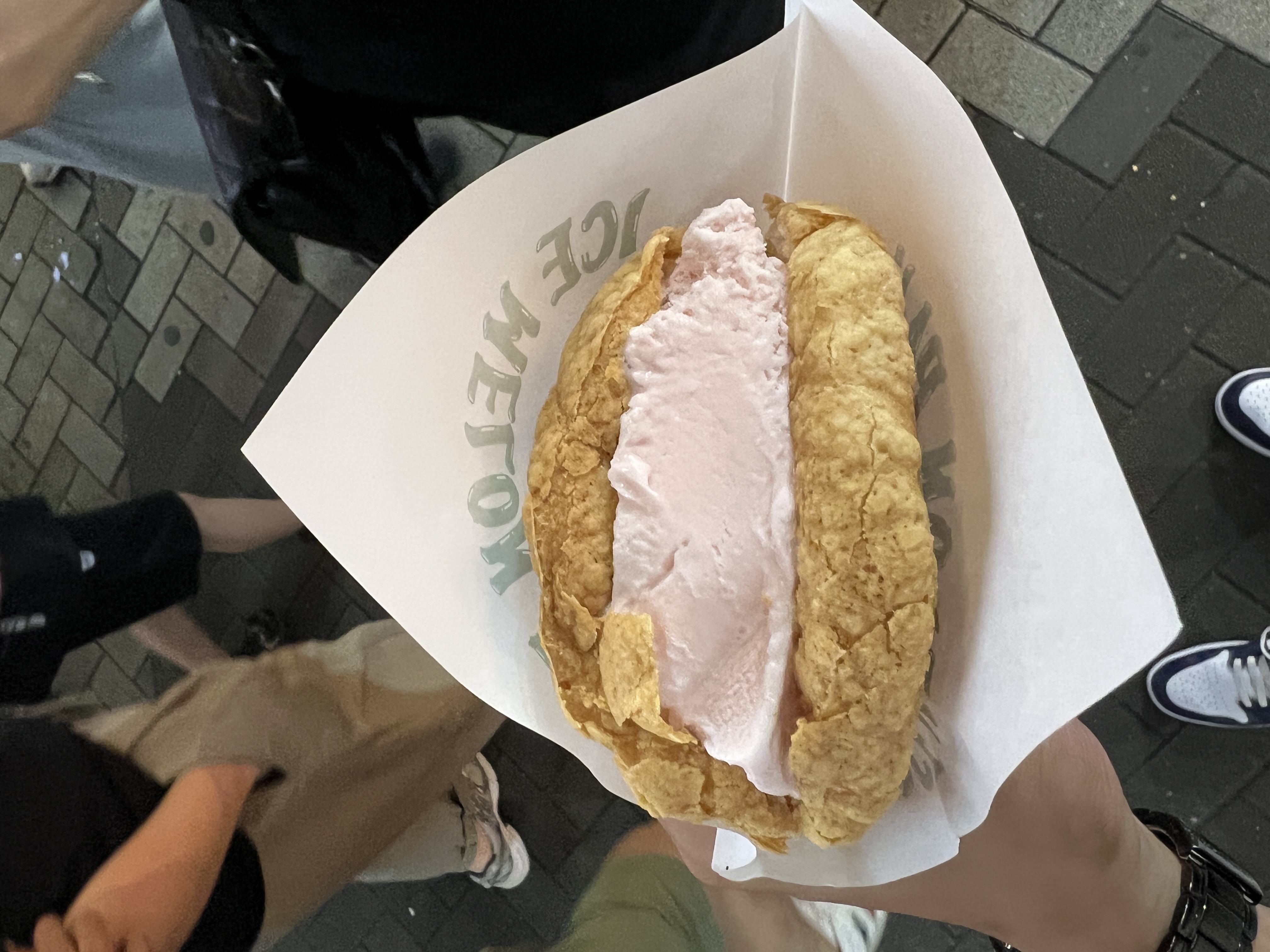Melon Bread Osaka : melon bread ice cream